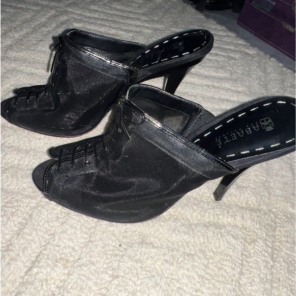 new black mesh lace up Sexy open toe heel shoes dressy 9 Event Pretty - Picture 2 of 8